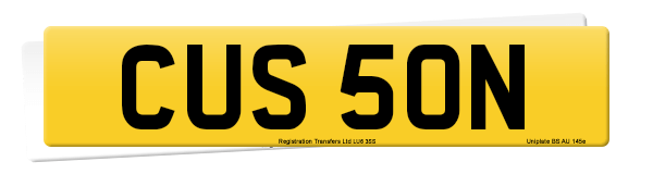 Registration number CUS 50N